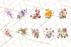 Victorian Floral PNG, Painted Roses, Peonies, Botanical Png Product Image 6