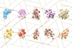 Victorian Floral PNG, Painted Roses, Peonies, Botanical Png Product Image 2