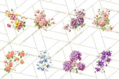 Victorian Floral PNG, Painted Roses, Peonies, Botanical Png Product Image 9