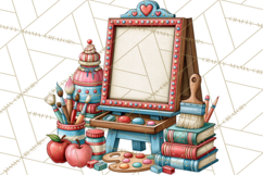 Back To School Clipart PNG School Teacher Supplies Product Image 2