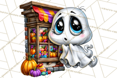 Funny Silly Ghost Halloween Clipart PNG Product Image 2