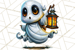 Funny Silly Ghost Halloween Clipart PNG Product Image 4