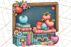 Back To School Clipart PNG School Teacher Supplies Product Image 5