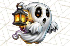 Funny Silly Ghost Halloween Clipart PNG Product Image 5