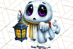 Funny Silly Ghost Halloween Clipart PNG Product Image 2