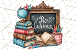 Back To School Clipart PNG School Teacher Supplies Product Image 3