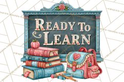 Back To School Clipart PNG School Teacher Supplies Product Image 4
