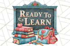 Back To School Clipart PNG School Teacher Supplies Product Image 4