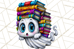 Funny Silly Ghost Halloween Clipart PNG Product Image 4
