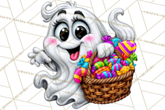 Funny Silly Ghost Halloween Clipart PNG Product Image 5