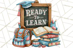 Back To School Clipart PNG School Teacher Supplies Product Image 5