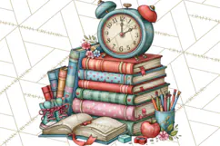 Back To School Clipart PNG School Teacher Supplies Product Image 2