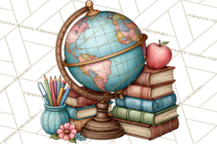Back To School Clipart PNG School Teacher Supplies Product Image 3