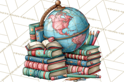 Back To School Clipart PNG School Teacher Supplies Product Image 4