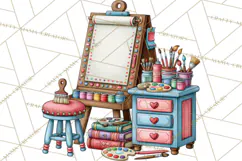 Back To School Clipart PNG School Teacher Supplies Product Image 3