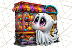 Funny Silly Ghost Halloween Clipart PNG Product Image 3