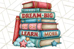 Back To School Clipart PNG School Teacher Supplies Product Image 2