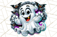 Funny Silly Ghost Halloween Clipart PNG Product Image 4