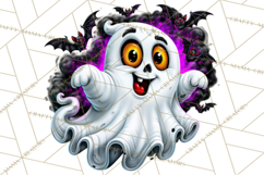 Funny Silly Ghost Halloween Clipart PNG Product Image 2