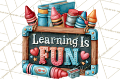 Back To School Clipart PNG School Teacher Supplies Product Image 3