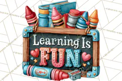 Back To School Clipart PNG School Teacher Supplies Product Image 3