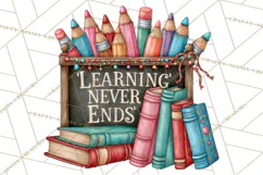 Back To School Clipart PNG School Teacher Supplies Product Image 4