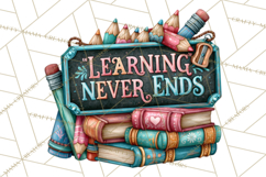 Back To School Clipart PNG School Teacher Supplies Product Image 5