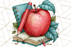Back To School Clipart PNG School Teacher Supplies Product Image 4
