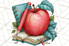 Back To School Clipart PNG School Teacher Supplies Product Image 4