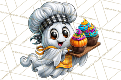Funny Silly Ghost Halloween Clipart PNG Product Image 4