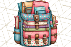 Back To School Clipart PNG School Teacher Supplies Product Image 3