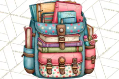 Back To School Clipart PNG School Teacher Supplies Product Image 3