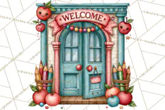 Back To School Clipart PNG School Teacher Supplies Product Image 2