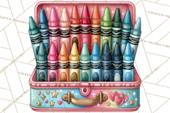 Back To School Clipart PNG School Teacher Supplies Product Image 4