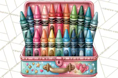 Back To School Clipart PNG School Teacher Supplies Product Image 4