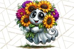 Funny Silly Ghost Halloween Clipart PNG Product Image 4