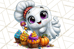 Funny Silly Ghost Halloween Clipart PNG Product Image 5