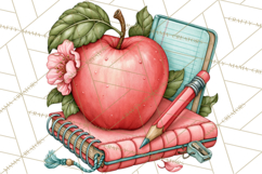 Back To School Clipart PNG School Teacher Supplies Product Image 5