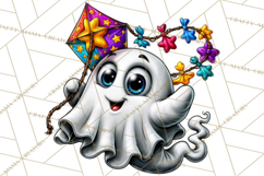 Funny Silly Ghost Halloween Clipart PNG Product Image 5