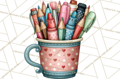 Back To School Clipart PNG School Teacher Supplies Product Image 2