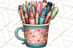Back To School Clipart PNG School Teacher Supplies Product Image 2