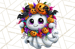 Funny Silly Ghost Halloween Clipart PNG Product Image 3