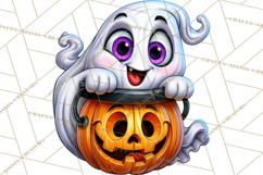 Funny Silly Ghost Halloween Clipart PNG Product Image 5