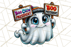 Funny Silly Ghost Halloween Clipart PNG Product Image 3
