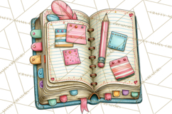 Back To School Clipart PNG School Teacher Supplies Product Image 3