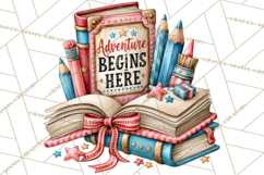 Back To School Clipart PNG School Teacher Supplies Product Image 5