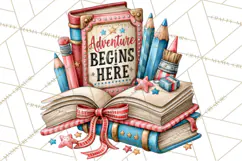 Back To School Clipart PNG School Teacher Supplies Product Image 5