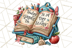 Back To School Clipart PNG School Teacher Supplies Product Image 2