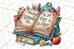 Back To School Clipart PNG School Teacher Supplies Product Image 2