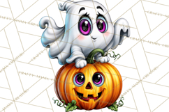 Funny Silly Ghost Halloween Clipart PNG Product Image 2